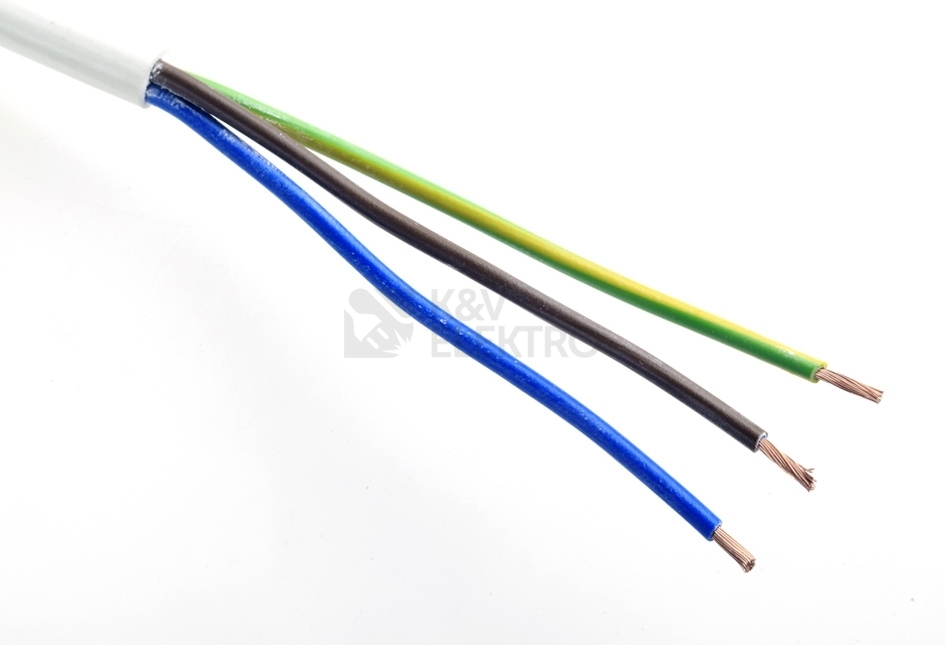 Obrázek produktu Kabel H05VV-F 3Gx1,5 bílá (CYSY 3Cx1,5) 0