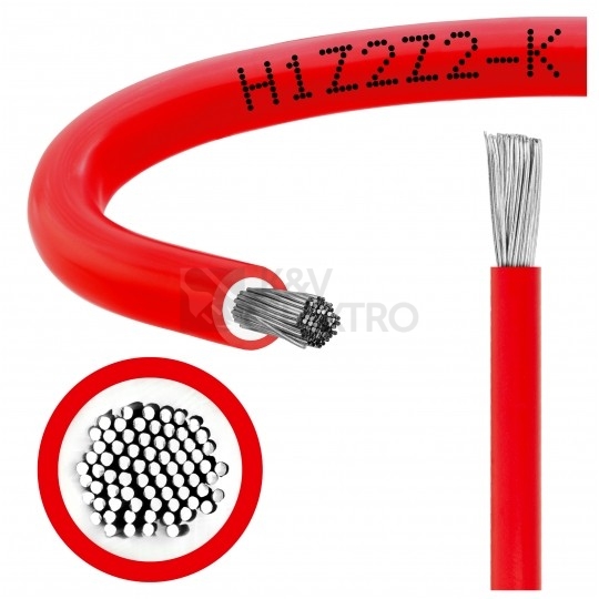 Obrázek produktu  Solární kabel H1Z2Z2-K 4 RT 4mm2 červený 0
