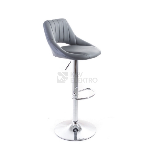 Barová židle G21 Aletra koženková prošívaná grey 60023094