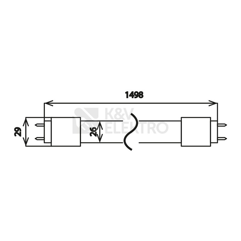 Obrázek produktu LED trubice zářivka McLED GLASS LEDTUBE 150cm 23W (58W) T8 G13 neutrální bílá ML-331.038.89.0 EM/230V 7
